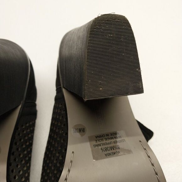 Vince Camuto Kensa Perforated Booties 8.5M Black Boho Chic Whimsigoth Bikercore - Picture 12 of 14